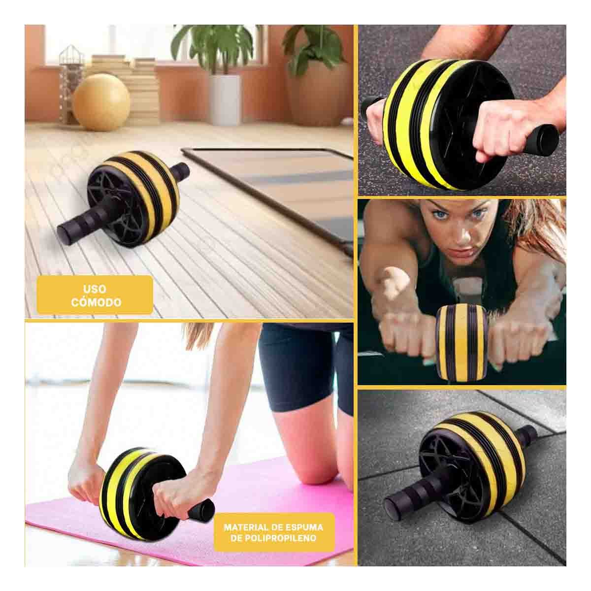 PACK4 RUEDIN ABDOMINAL PARA CORE Y ABDOMEN FIRME AMARILLO Y+REGALO STICKER - 2