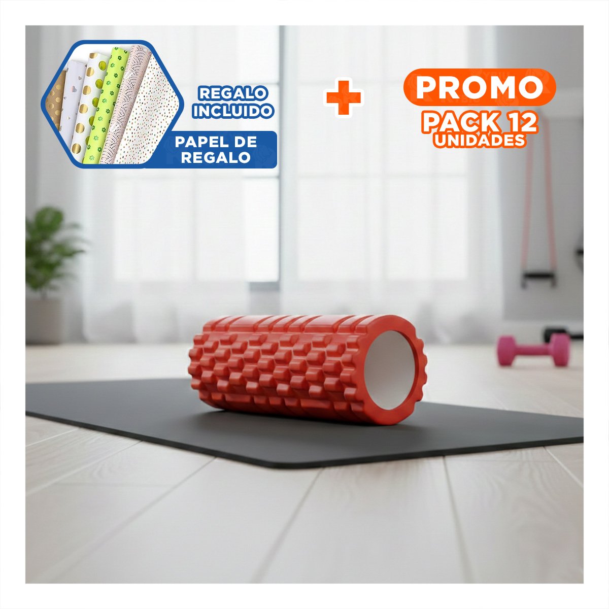 PACK12 ACCESORIO DE RECUPERACION PARA MUSCULOS 33X15 CM ROJO Y+PAPEL REGALO - 1
