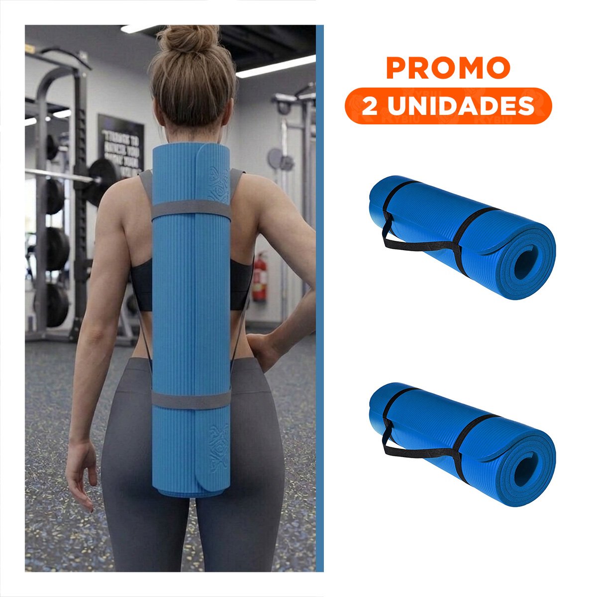 PACK2 TAPETE ANTIDESLIZANTE 6MM CELESTE DE GOMA EVA - 1