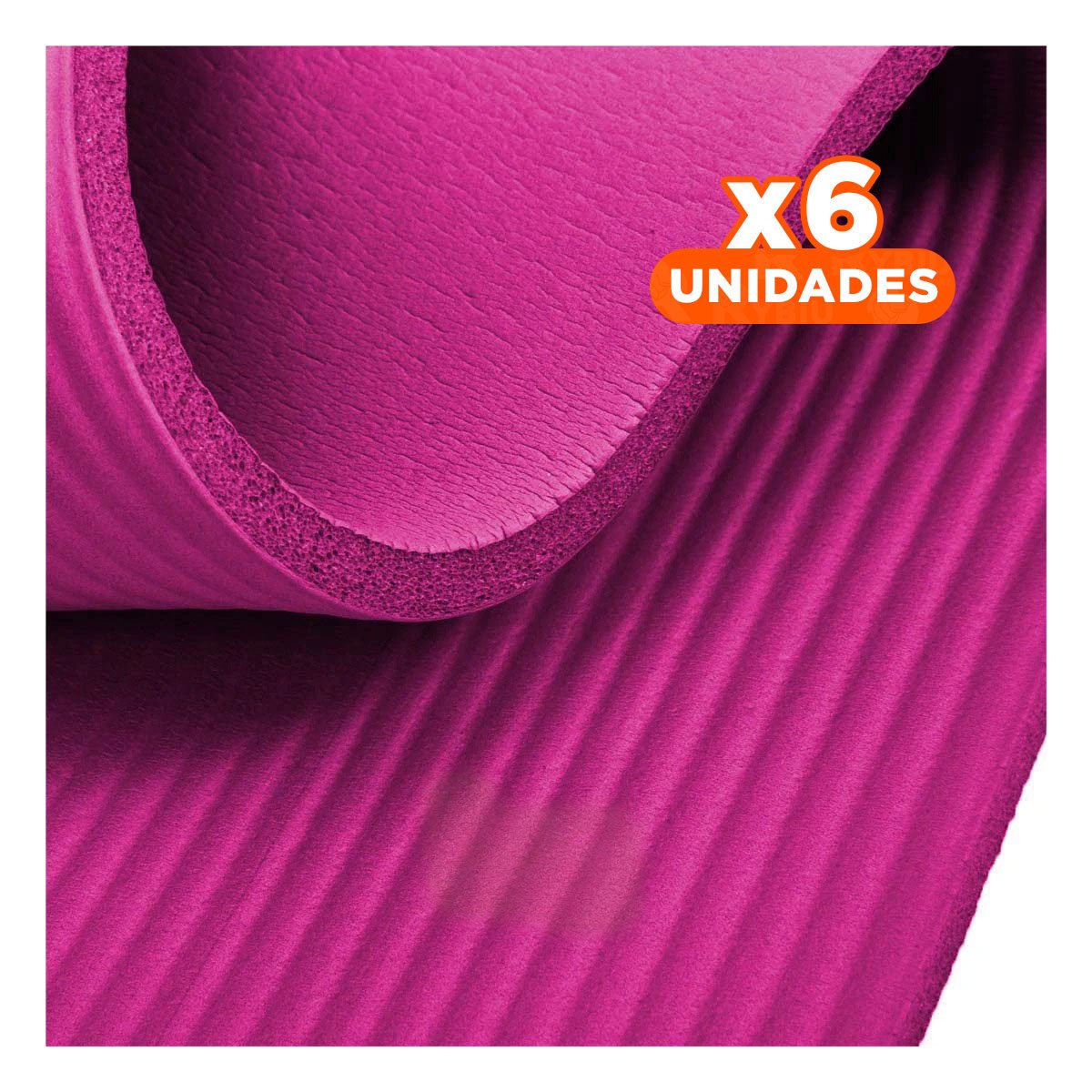 PACK6 MAT LIGERO 10MM DE GOMA EVA 61X183CM ROSADO Y+REGALO STICKER - 1