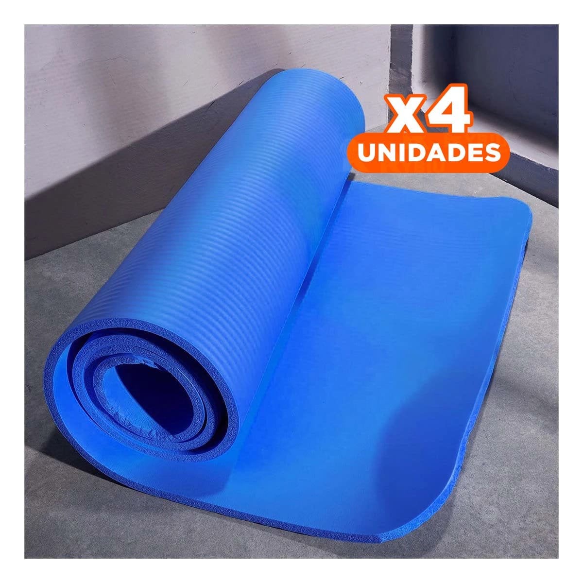 PACK4 MAT GRUESO 10MM DE GOMA EVA 61X183CM AZUL - 1