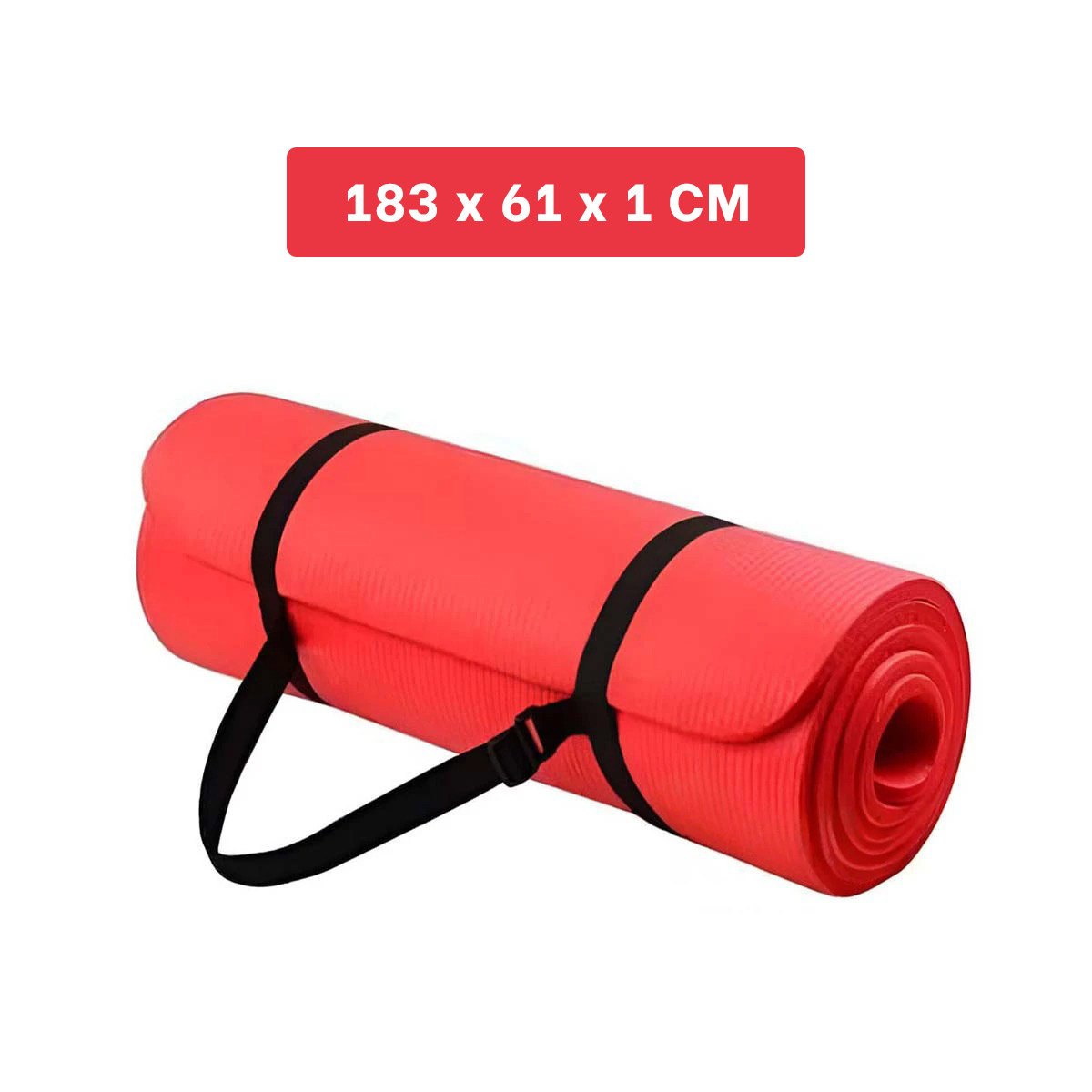 PACK2 TAPETE ANTIDESLIZANTE 10MM DE GOMA EVA 61X183CM ROJO - 4
