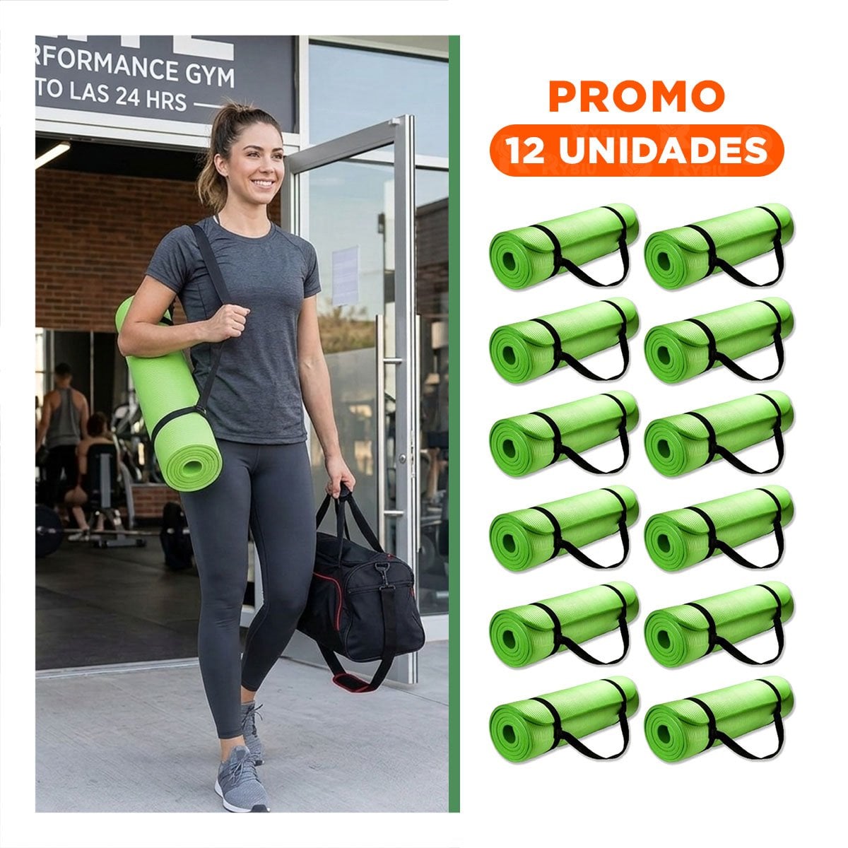 PACK12 ALFOMBRA LIGERA 10MM DE GOMA EVA 61X183CM Y+REGALO STICKER - 1