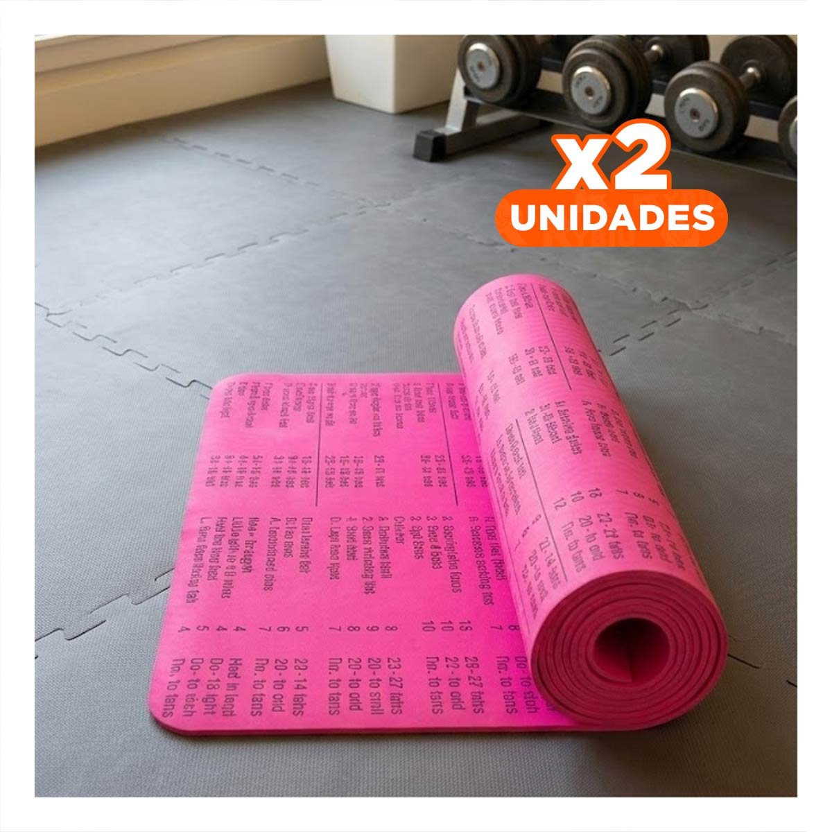 PACK2 BASE ANTIDESLIZANTE 6MM ROSADO DE GOMA EVA Y+REGALO STICKER - 1