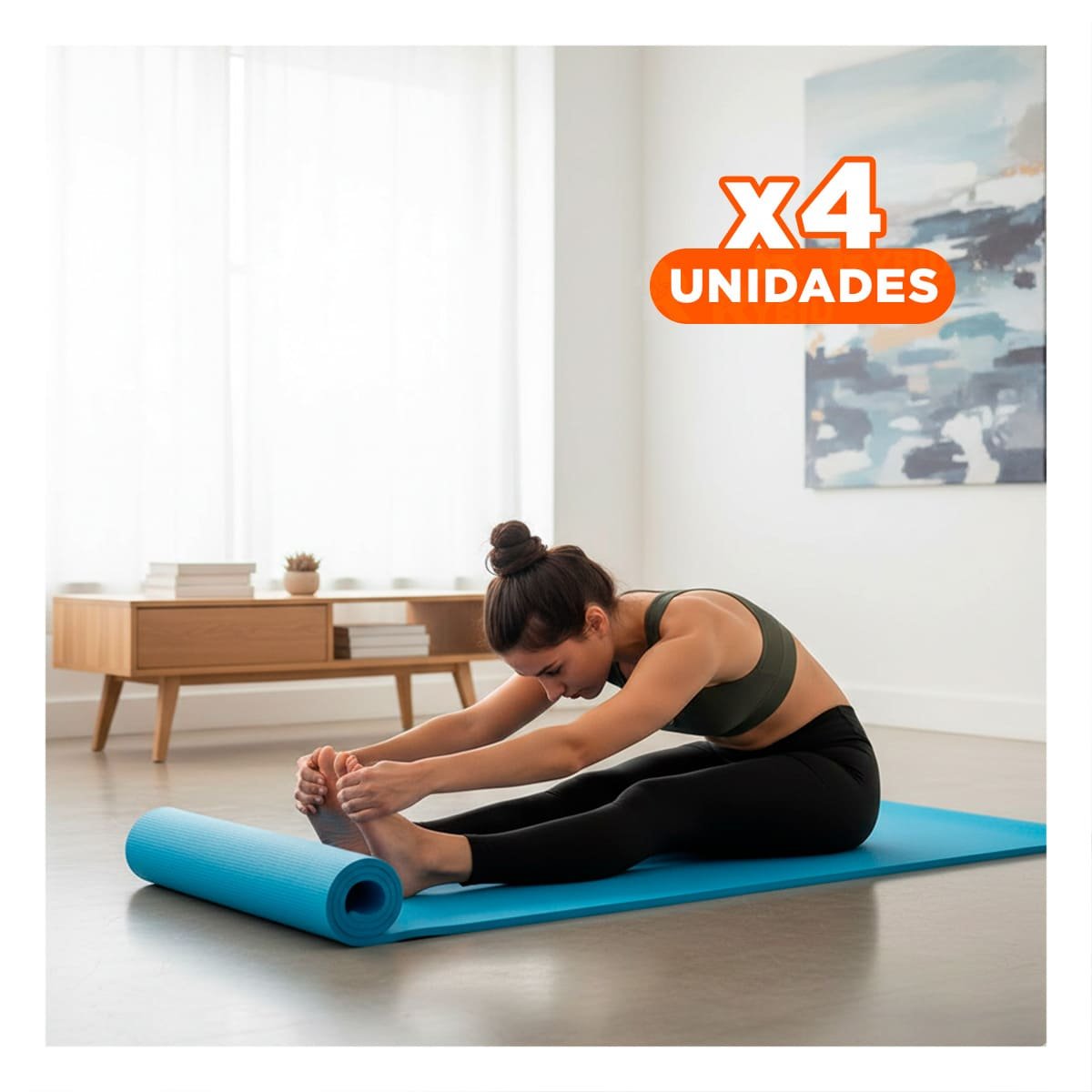 PACK4 MAT GRUESO 10MM DE GOMA EVA 61X183CM CELESTE - 1