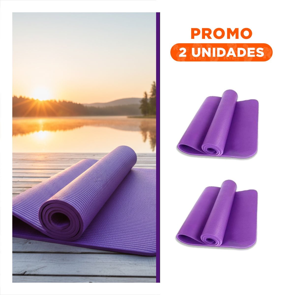 PACK2 TAPETE ANTIDESLIZANTE 6MM LILA DE GOMA EVA - 1