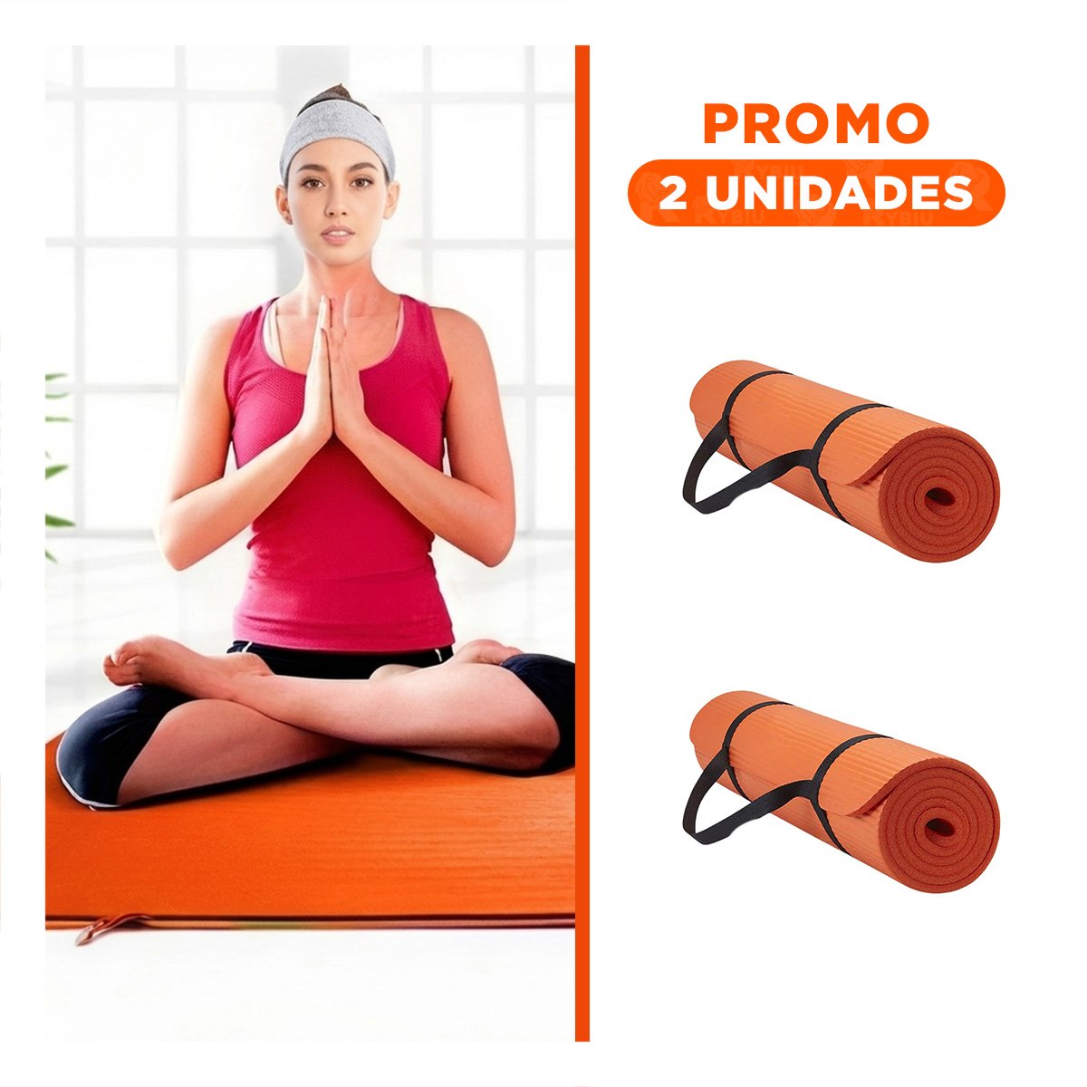 PACK2 TAPETE ANTIDESLIZANTE 6MM ANARANJADO DE GOMA EVA - 1