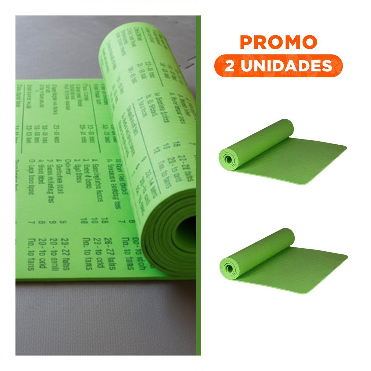 PACK2 TAPETE ANTIDESLIZANTE 6MM VERDE DE GOMA EVA - 1