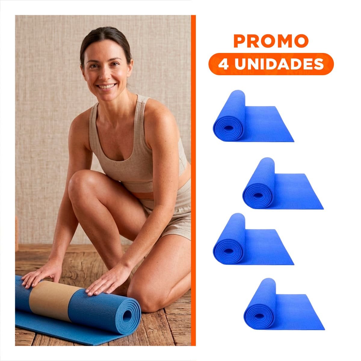 PACK4 TAPETE GRUESO 10MM DE GOMA EVA 61X183CM AZUL Y+REGALO STICKER - 1