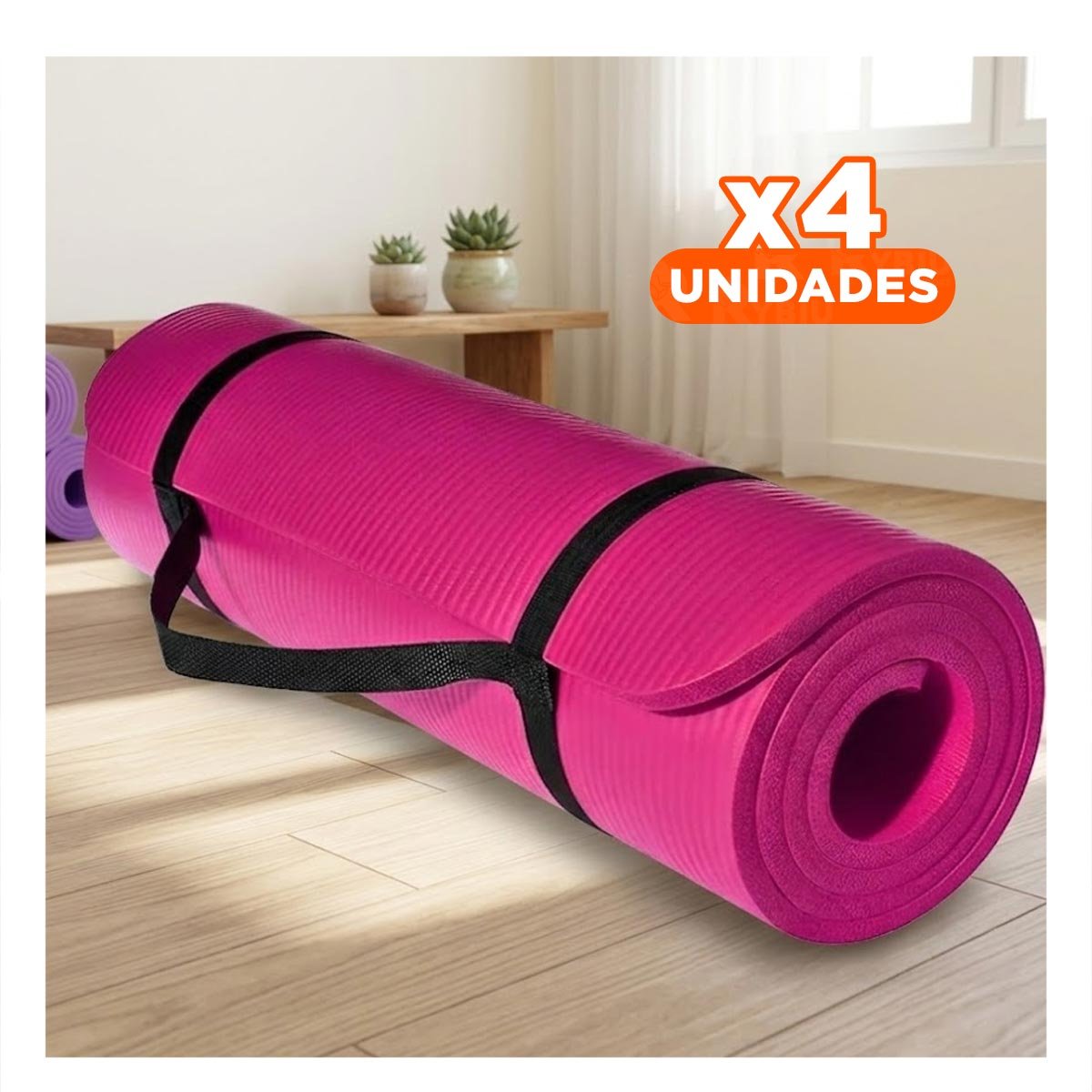 PACK4 MAT LIGERO 6MM ROSADO DE GOMA EVA - 1