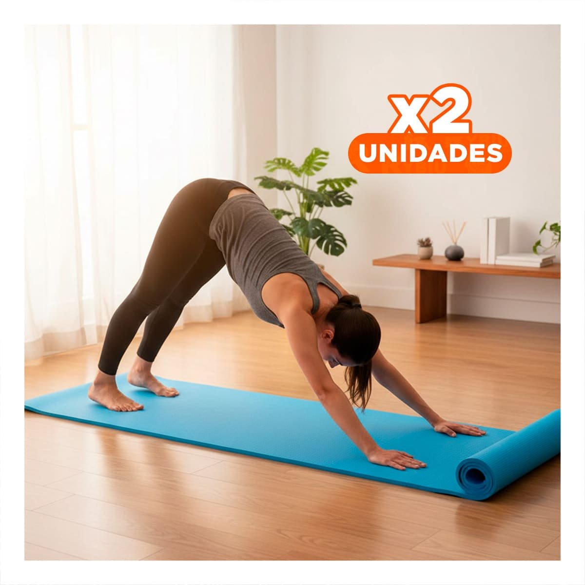 PACK2 BASE ANTIDESLIZANTE 10MM DE GOMA EVA 61X183CM CELESTE Y+REGALO STICKER - 1