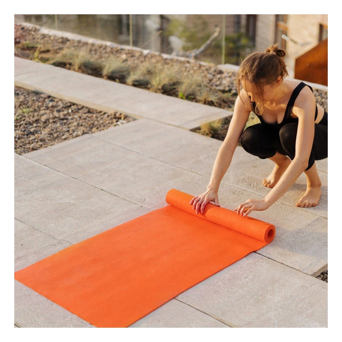 PACK2 TAPETE ANTIDESLIZANTE 8MM DE GOMA EVA 61X183CM ANARANJADO - 2