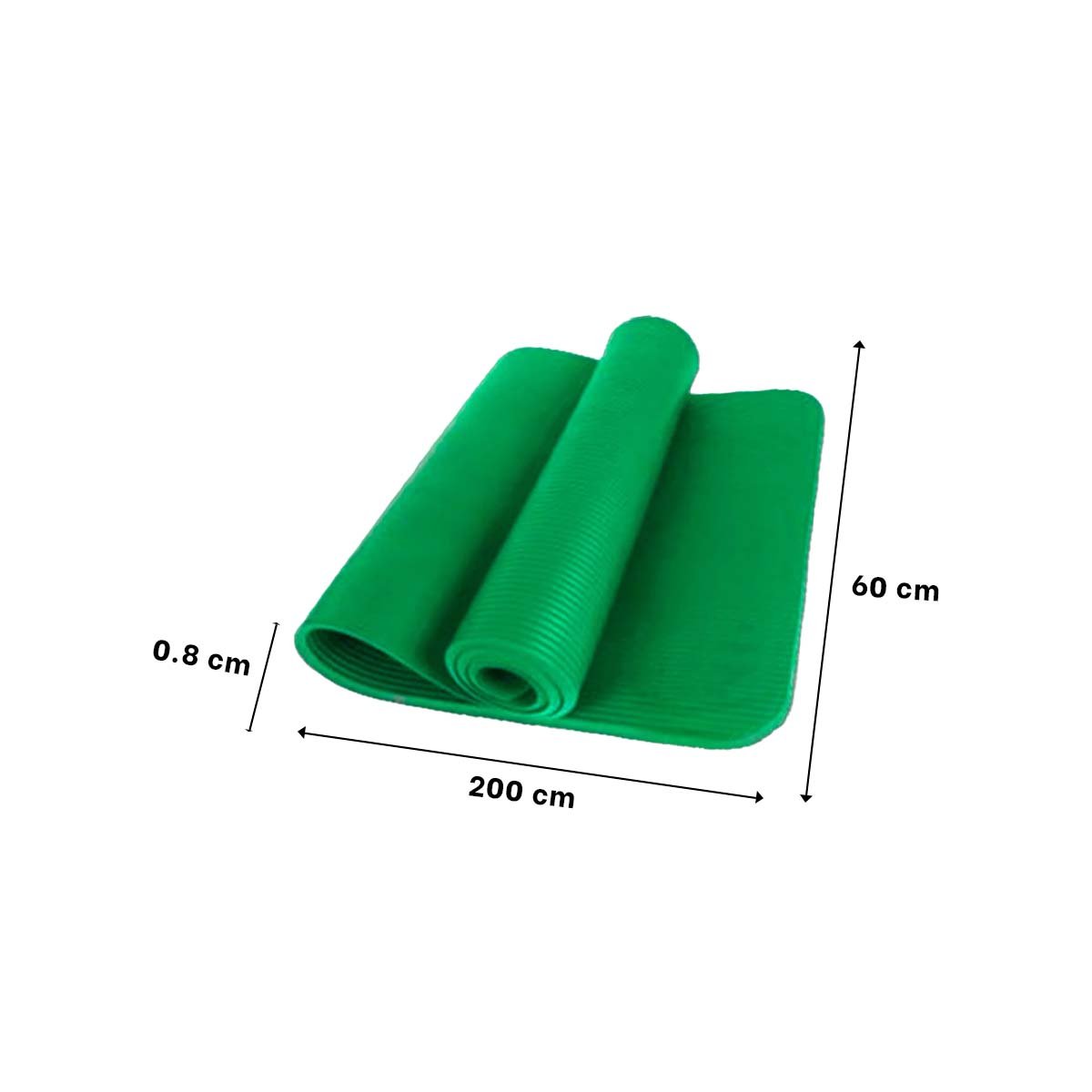 PACK2 TAPIZ ANTIDESLIZANTE PARA ACTIVIDAD FISICA REGULAR 8MM VERDE GOMA Y+REGALO STICKER - 4