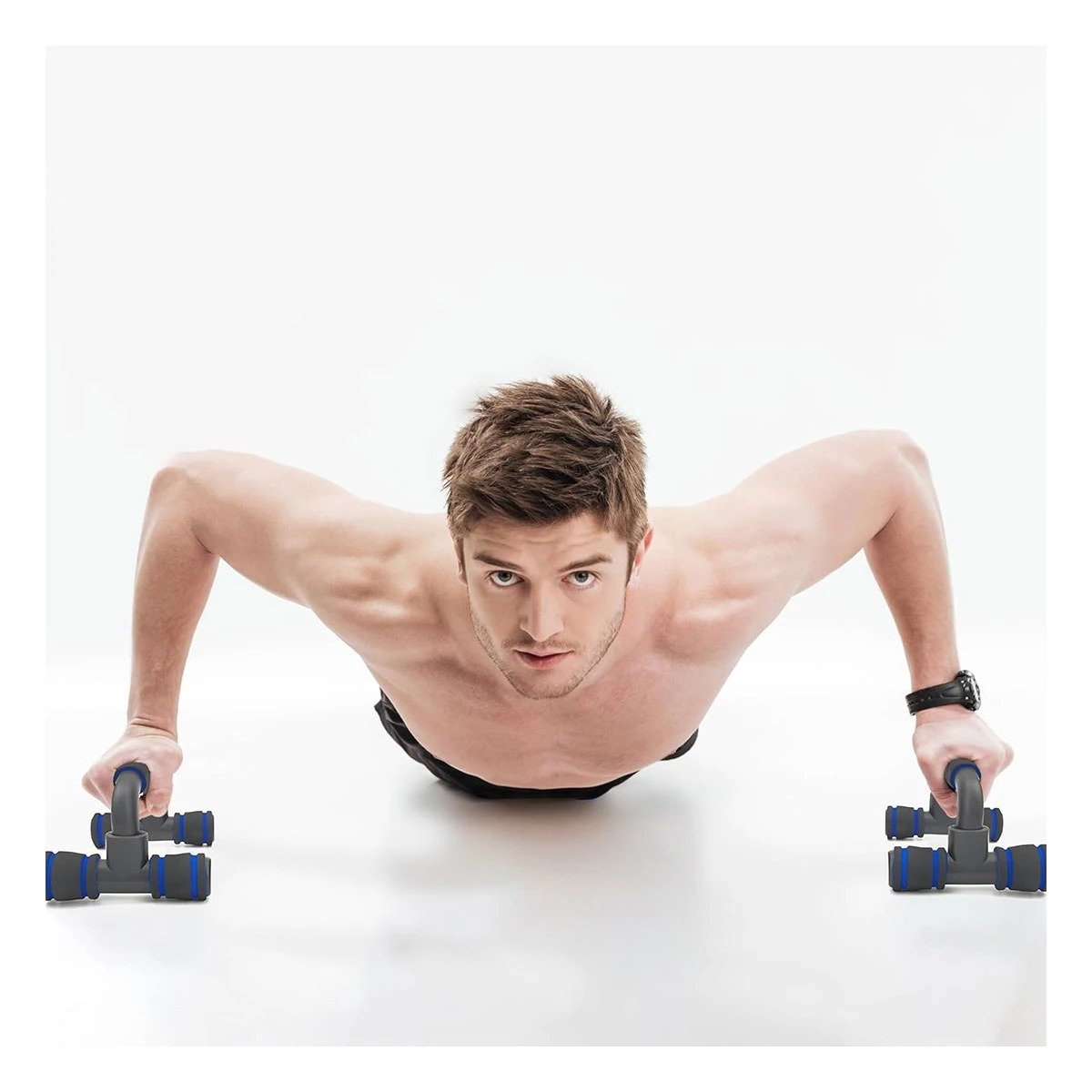 PLATAFORMA PUSH UP ESTABLE PARA TONIFICAR PECHO Y BRAZOS FORMA C NEGRO Y+LIGAS REGALO - 1