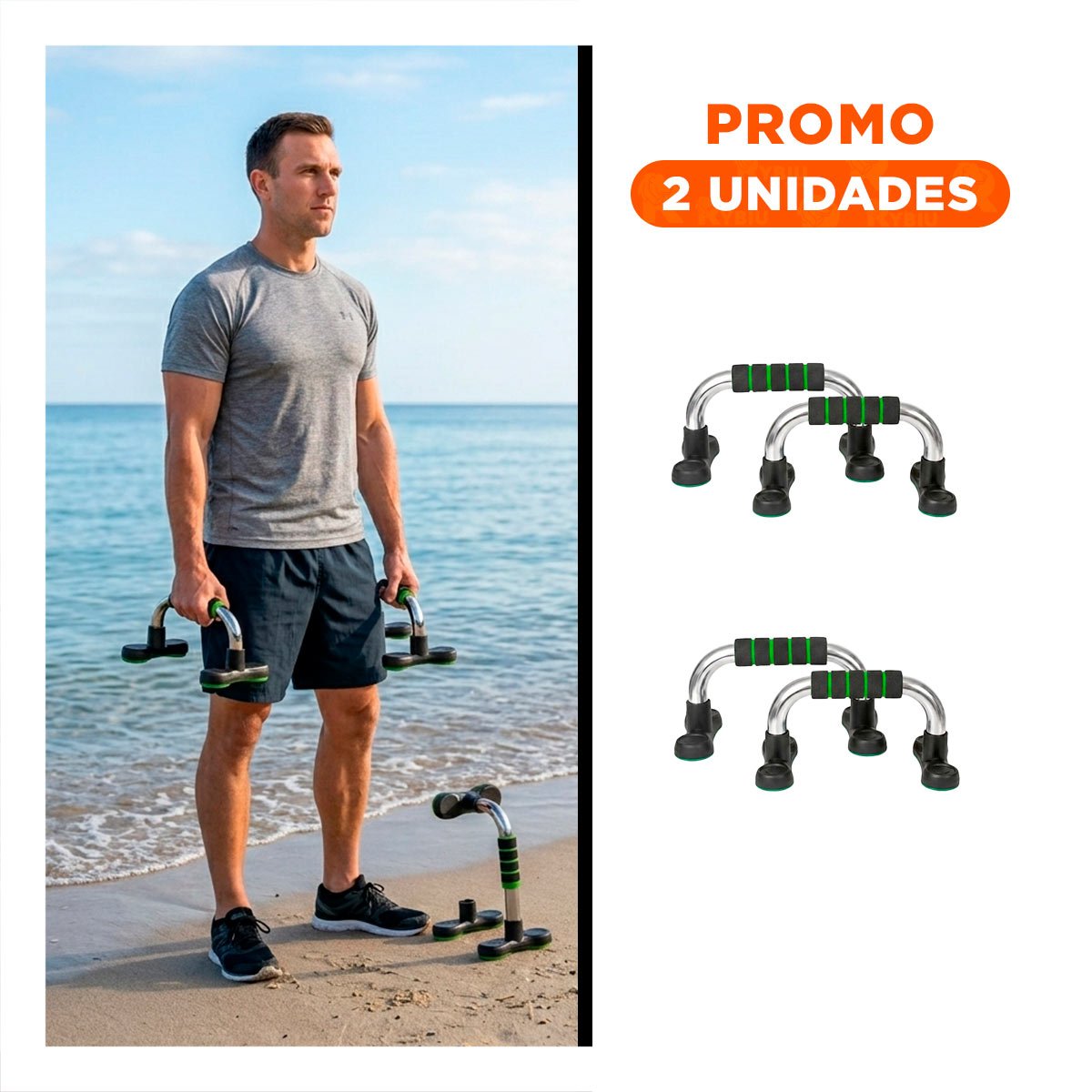 PACK2 ESTRUCTURA REDONDA PUSH UP PARA TONIFICACION Y BALANCE VERDE NEUTRO - 1