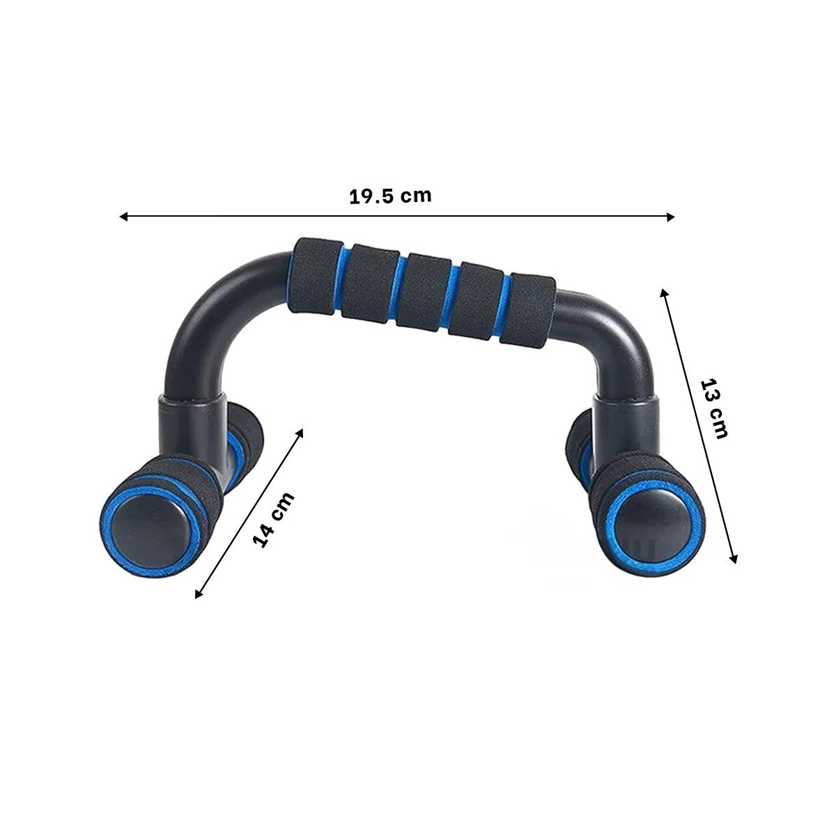 PACK6 EJE PUSH UP RESISTENTE Y LIGERO PARA MUSCULACION FORMA C NEGRO Y+REGALO STICKER - 4
