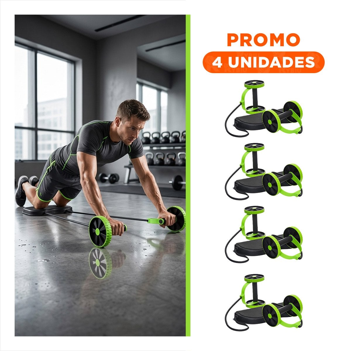 PACK4 DISPOSITIVO PORTATIL PARA TONIFICAR MUSCULOS Y MEJORAR POSTURA VERDE Y+REGALO STICKER - 1
