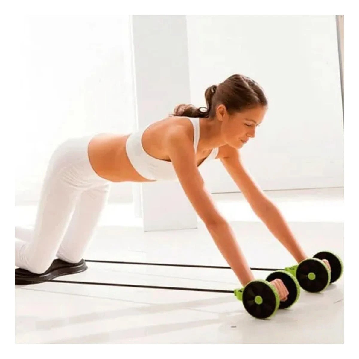 PACK4 RUEDA FACIL DE USAR PARA CASA Y GIMNASIO VERDE - 5