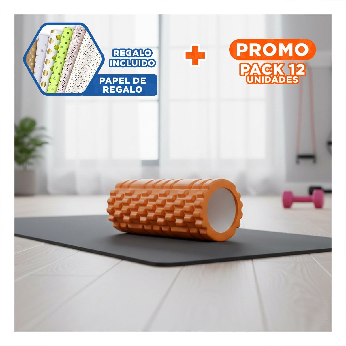 PACK12 ARTICULO DE PIERNAS PARA RECUPERACION Y BIENESTAR 33X15CM NARANJA Y+PAPEL REGALO - 1