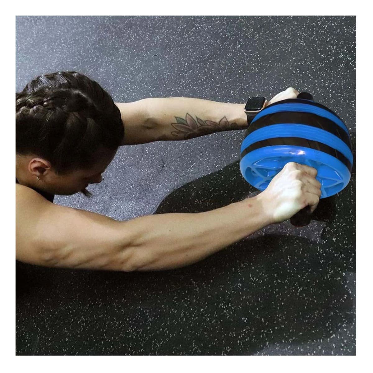 PACK6 ANILLO RODANTE PARA EJERCICIOS DE MUSCULOS CORE Y POSTURA AZUL Y+REGALO STICKER - 3