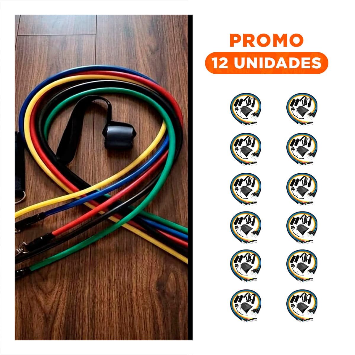 PACK12 CUERDAS PARA CORE BRAZOS Y PIERNAS EN RUTINA YOGA Y+REGALO STICKER - 1