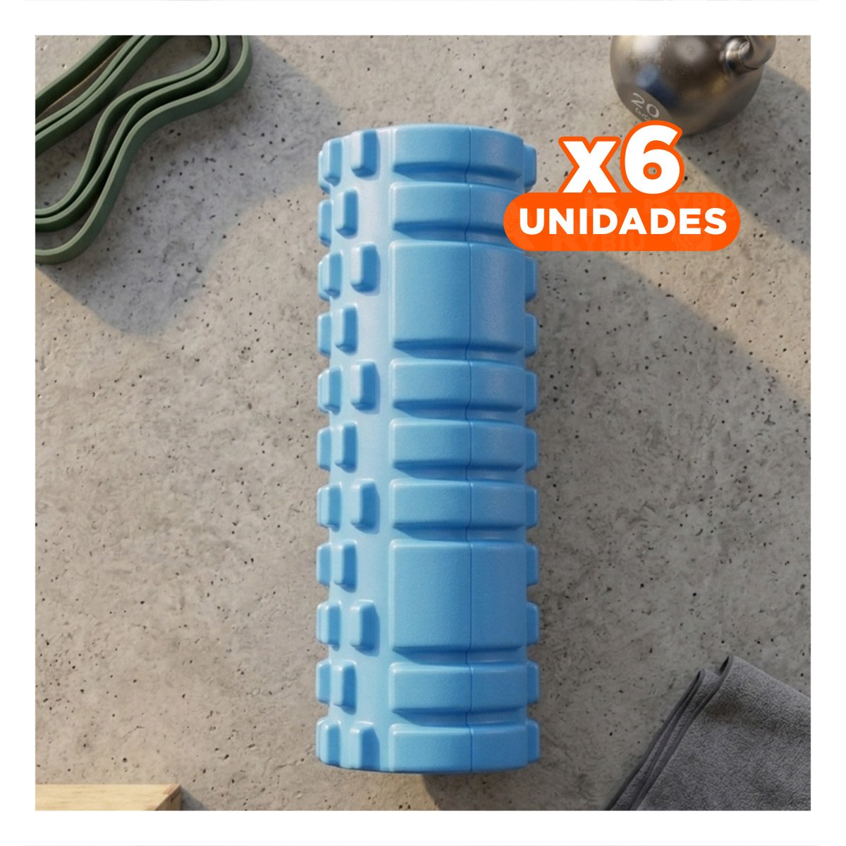 PACK6 RECUPERADOR MUSCULAR ESPECIAL PARA BIENESTAR 33X15CM CELESTE Y+REGALO STICKER - 1