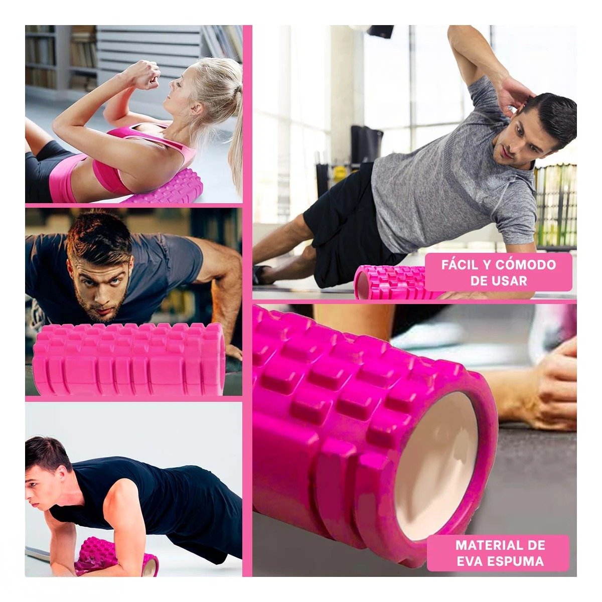 PACK4 RECUPERADOR MUSCULAR PARA ALIVIO DE FATIGA Y DOLOR 33X15CM FUCSIA Y+REGALO STICKER - 2
