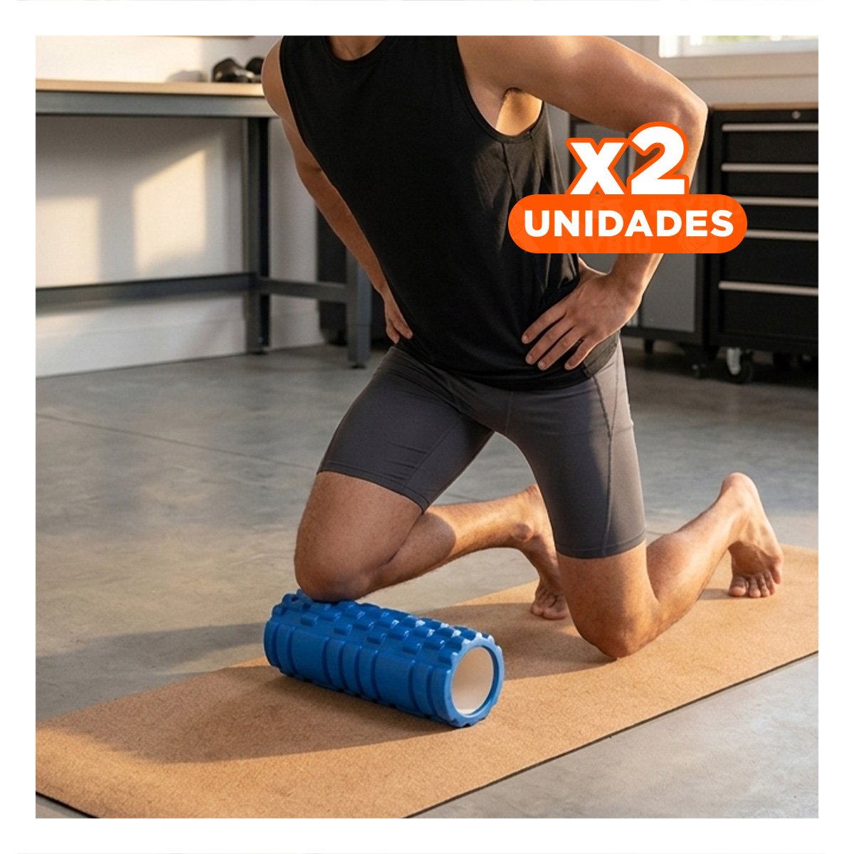 PACK2 ENTRENADOR MUSCULAR QUE FACILITA EJERCICIOS DE RECUPERACION 33X15CM AZUL Y+REGALO STICKER - 1