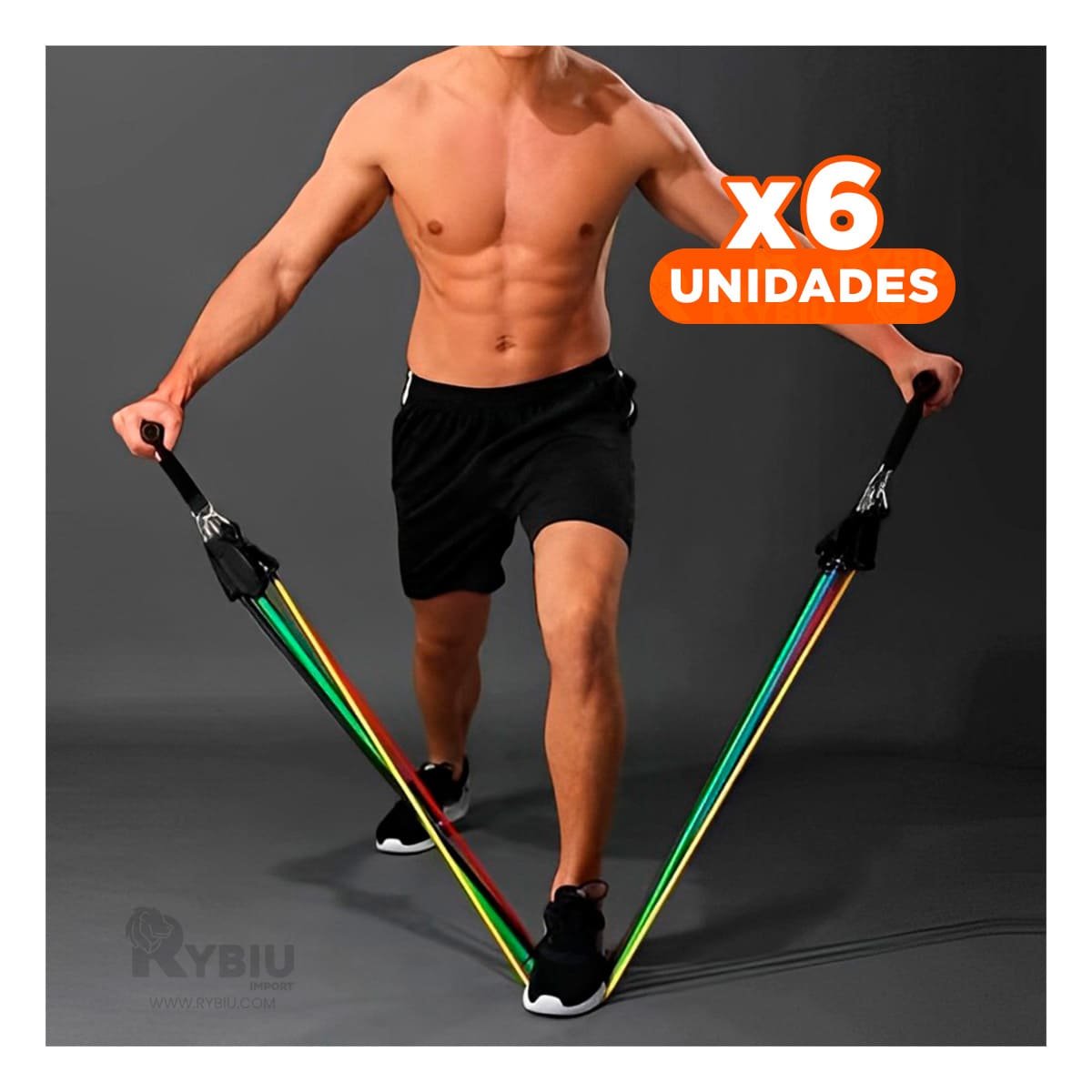 PACK6 TIRAS PARA CORE BRAZOS Y PIERNAS DURANTE EJERCICIOS YOGA Y+REGALO STICKER - 1