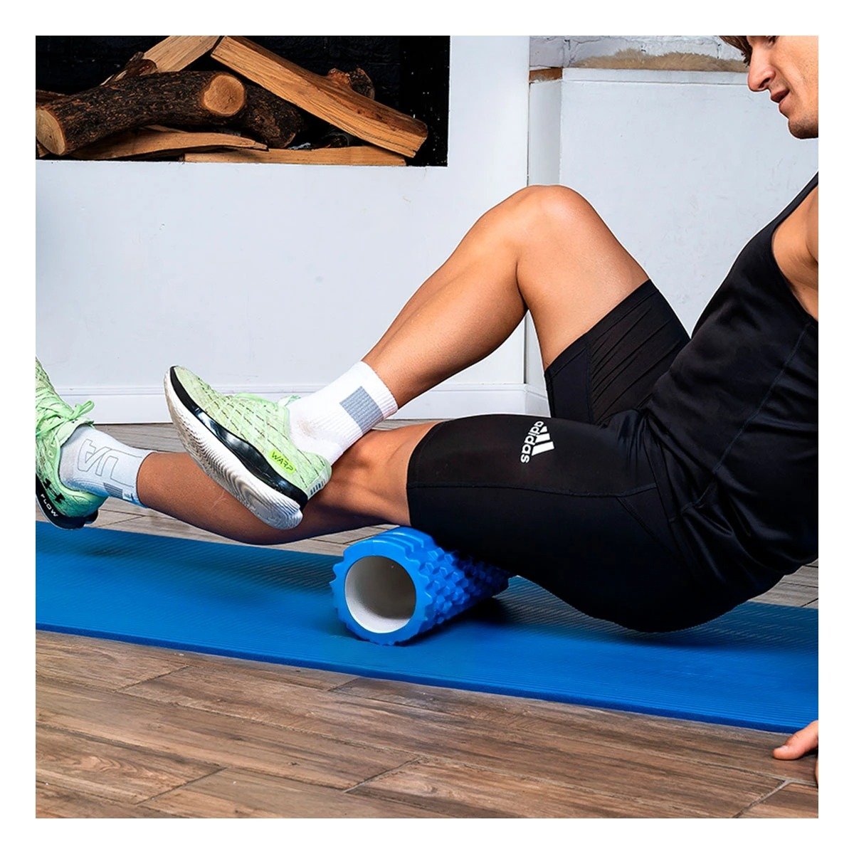 PACK6 FITNESS ROLLER PARA TONIFICACION DE ESPALDA Y PIERNAS 33X15CM AZUL Y+REGALO STICKER - 3