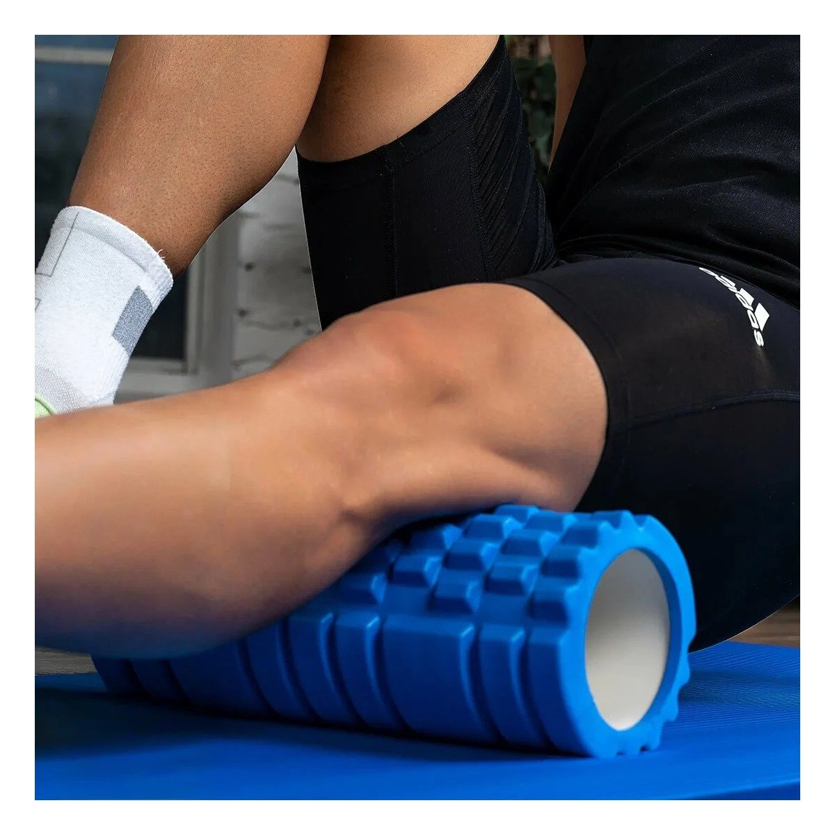 PACK6 FITNESS ROLLER PARA TONIFICACION DE ESPALDA Y PIERNAS 33X15CM AZUL Y+REGALO STICKER - 5