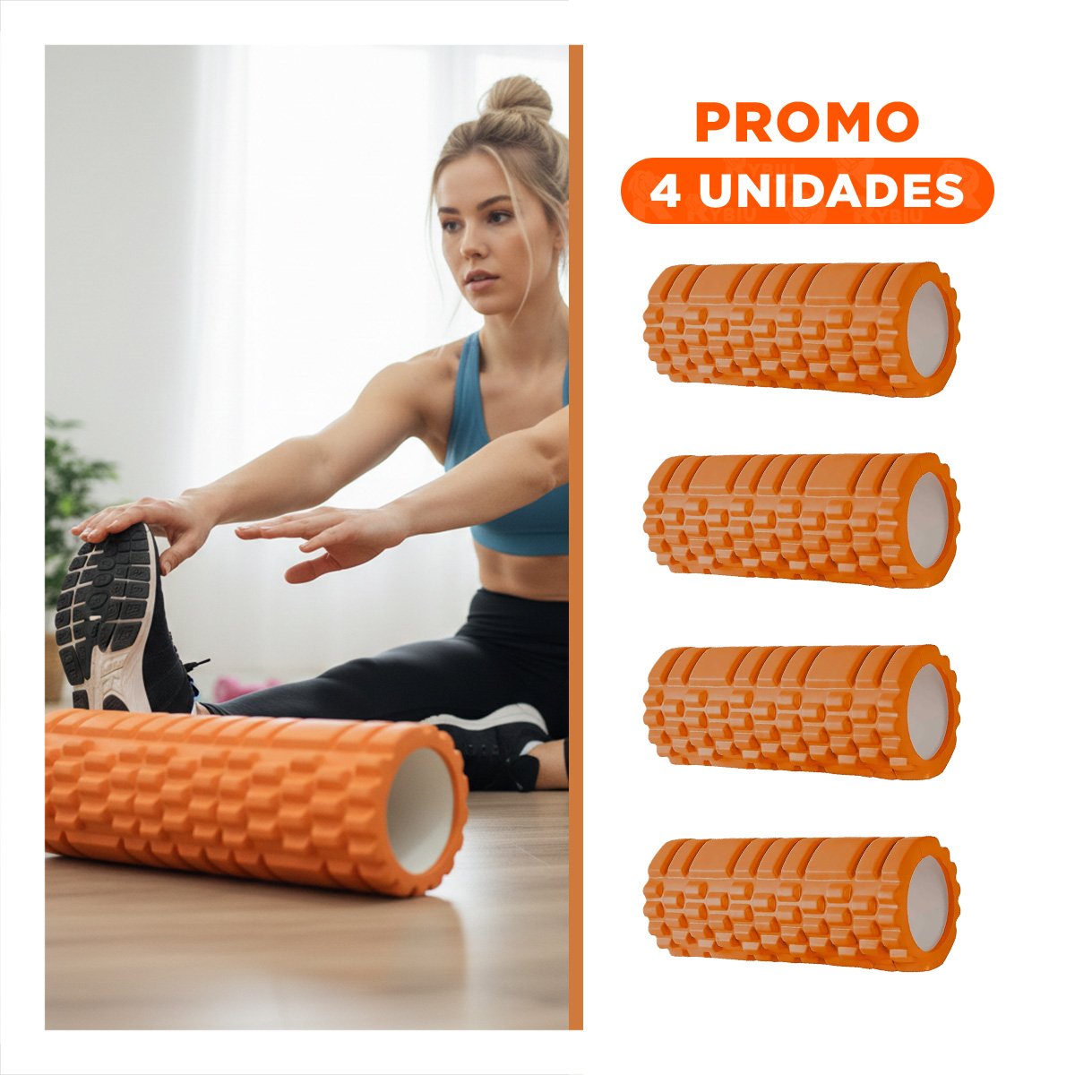 PACK4 ESTIMULADOR DE ESPALDA PARA ALIVIO DE DOLOR Y RIGIDEZ 33X15CM NARANJA Y+REGALO STICKER - 1