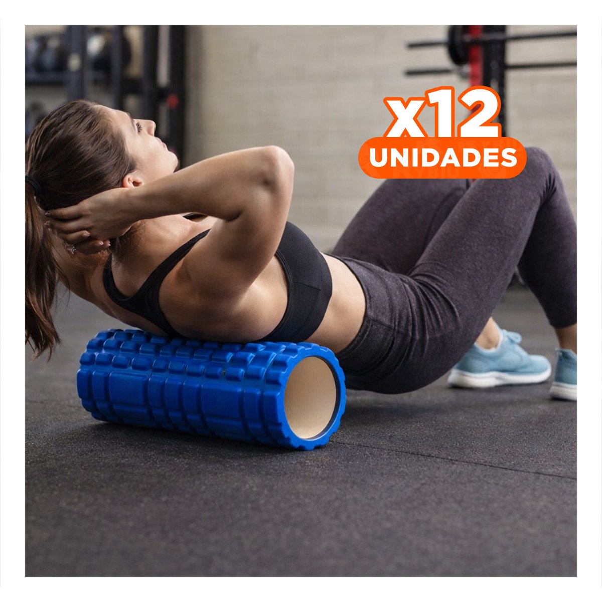 PACK12 FITNESS ROLLER PARA MEJORAR RENDIMIENTO Y RECUPERACION 33X15CM AZUL - 1