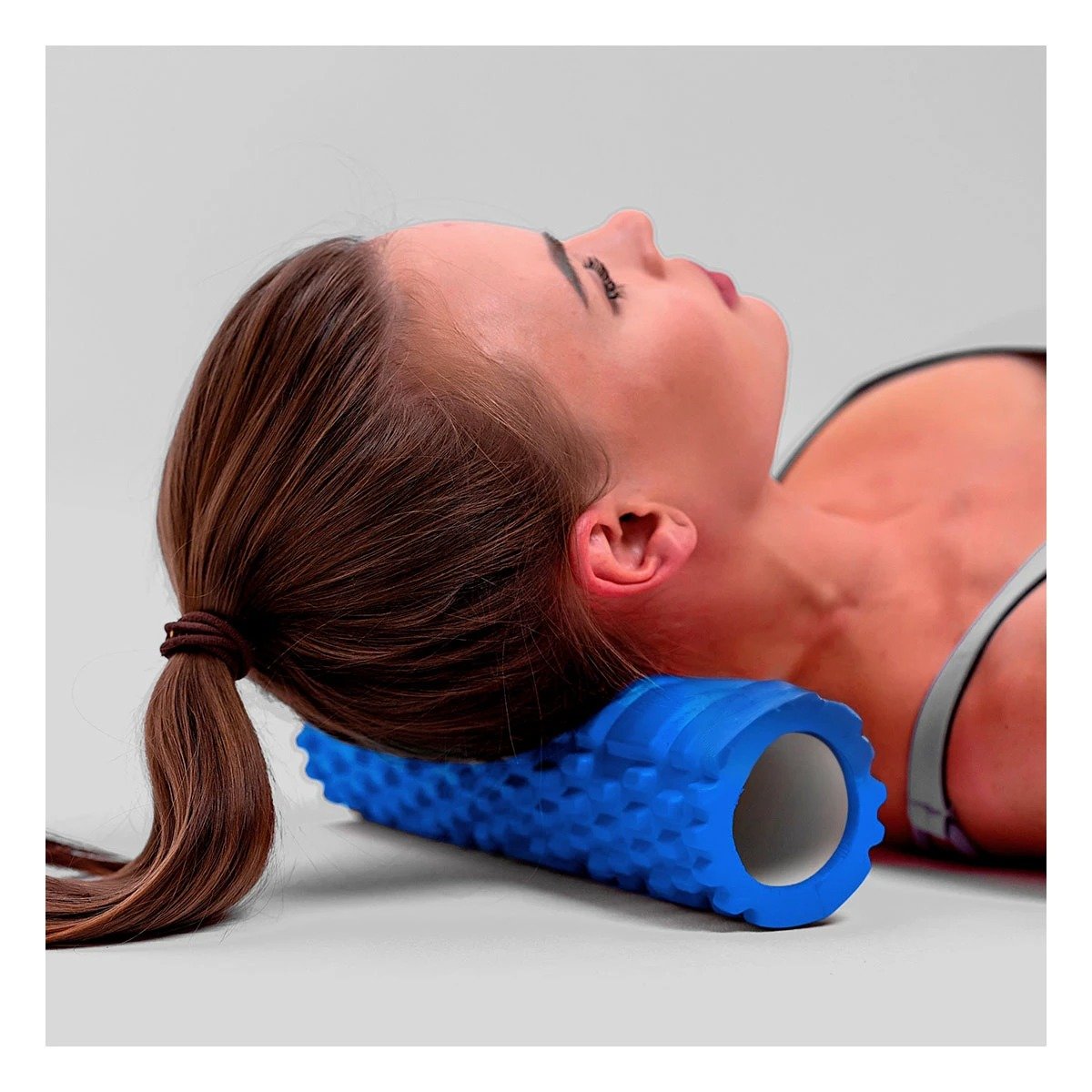 PACK6 FITNESS ROLLER PARA EJERCICIOS DE ESTIRAMIENTO DIARIO 33X15CM AZUL Y+PAPEL REGALO - 2