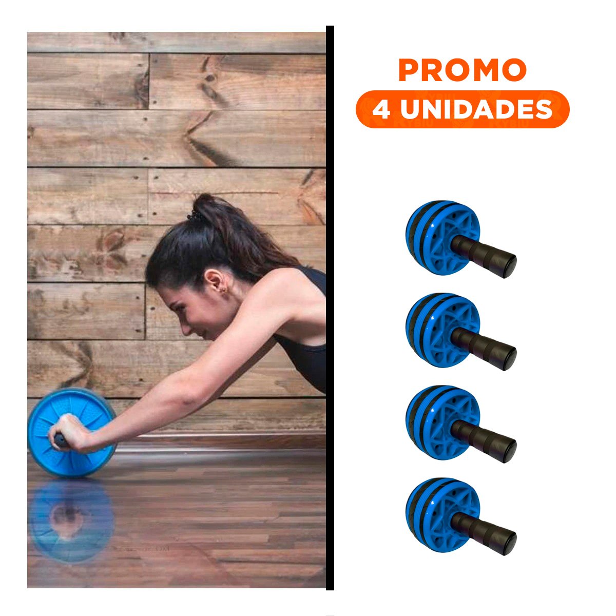 PACK4 ANILLO RODANTE PARA CORE ABDOMEN Y BRAZOS TONIFICADOS AZUL Y+REGALO STICKER - 1