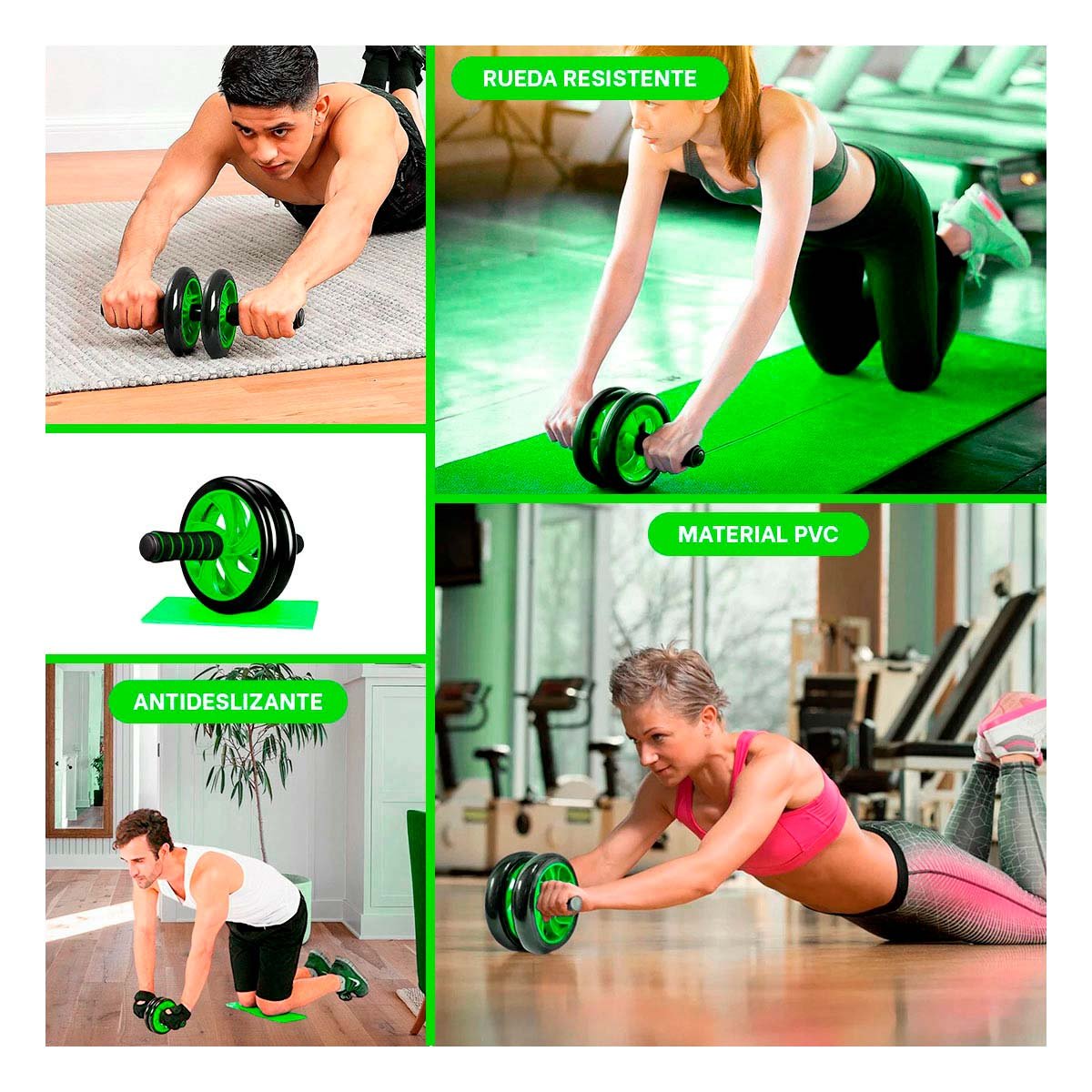 PACK6 RODANTE PARA PLANCHA, FUERZA Y CONTROL MUSCULAR CON TAPETE VERDE Y+PAPEL REGALO - 3