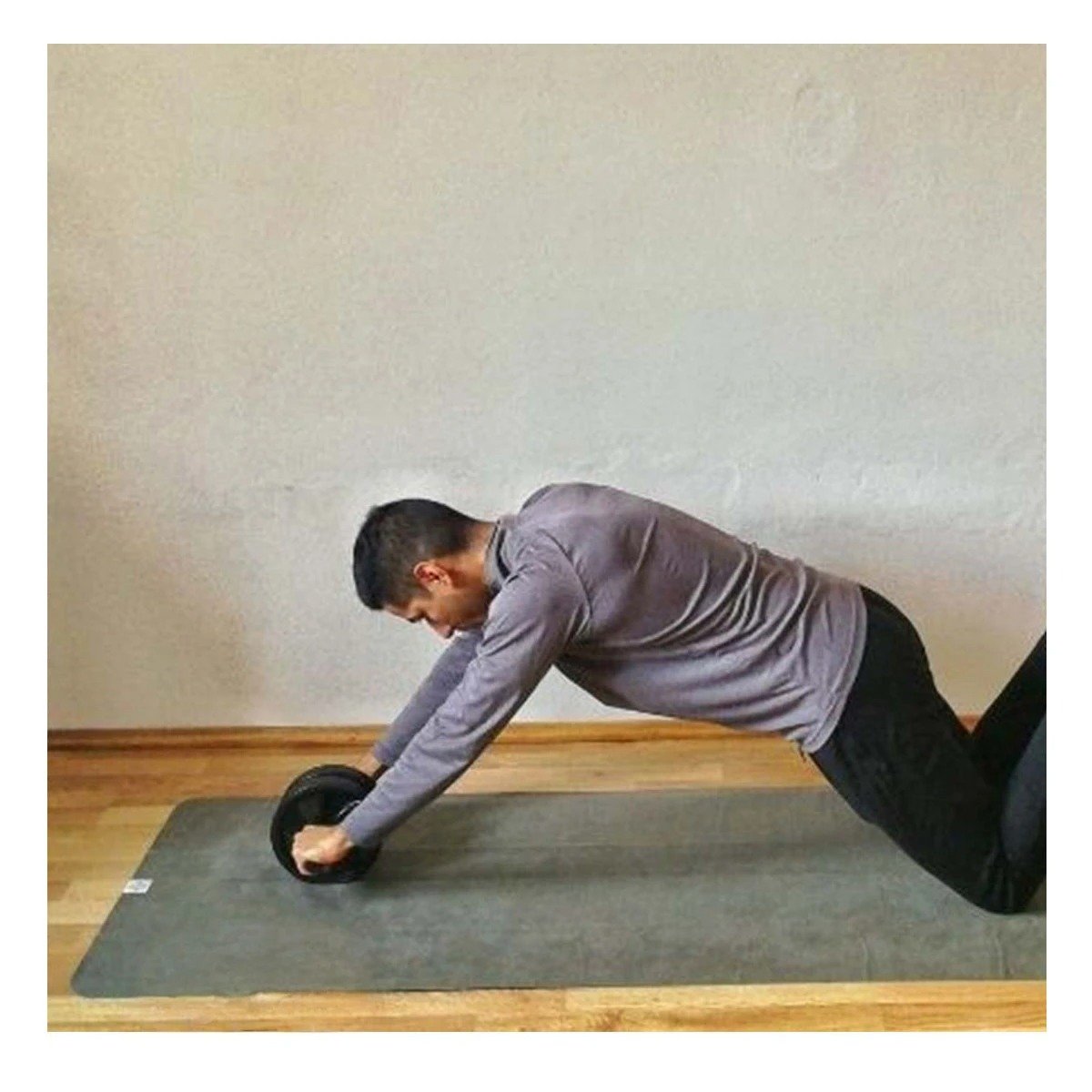 PACK2 CARRETE PARA EJERCICIOS DE CORE BRAZOS Y ABDOMEN NEGRO - 2