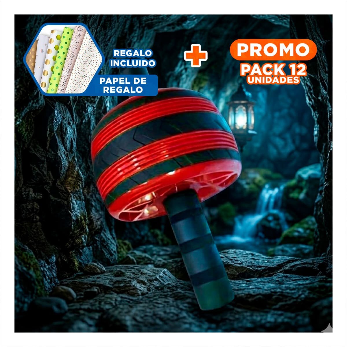 PACK12 RODANTE CON ASAS COMODAS PARA RUTINA DE EJERCICIOS ROJO Y+PAPEL REGALO - 1