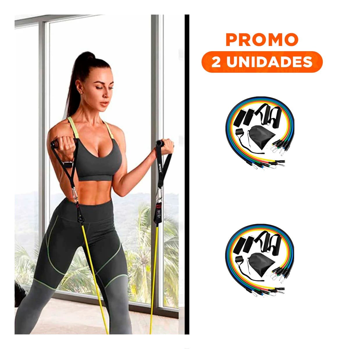 PACK2 LIGAS PARA TONIFICAR MUSCULOS Y ESTIRAR DURANTE YOGA - 1
