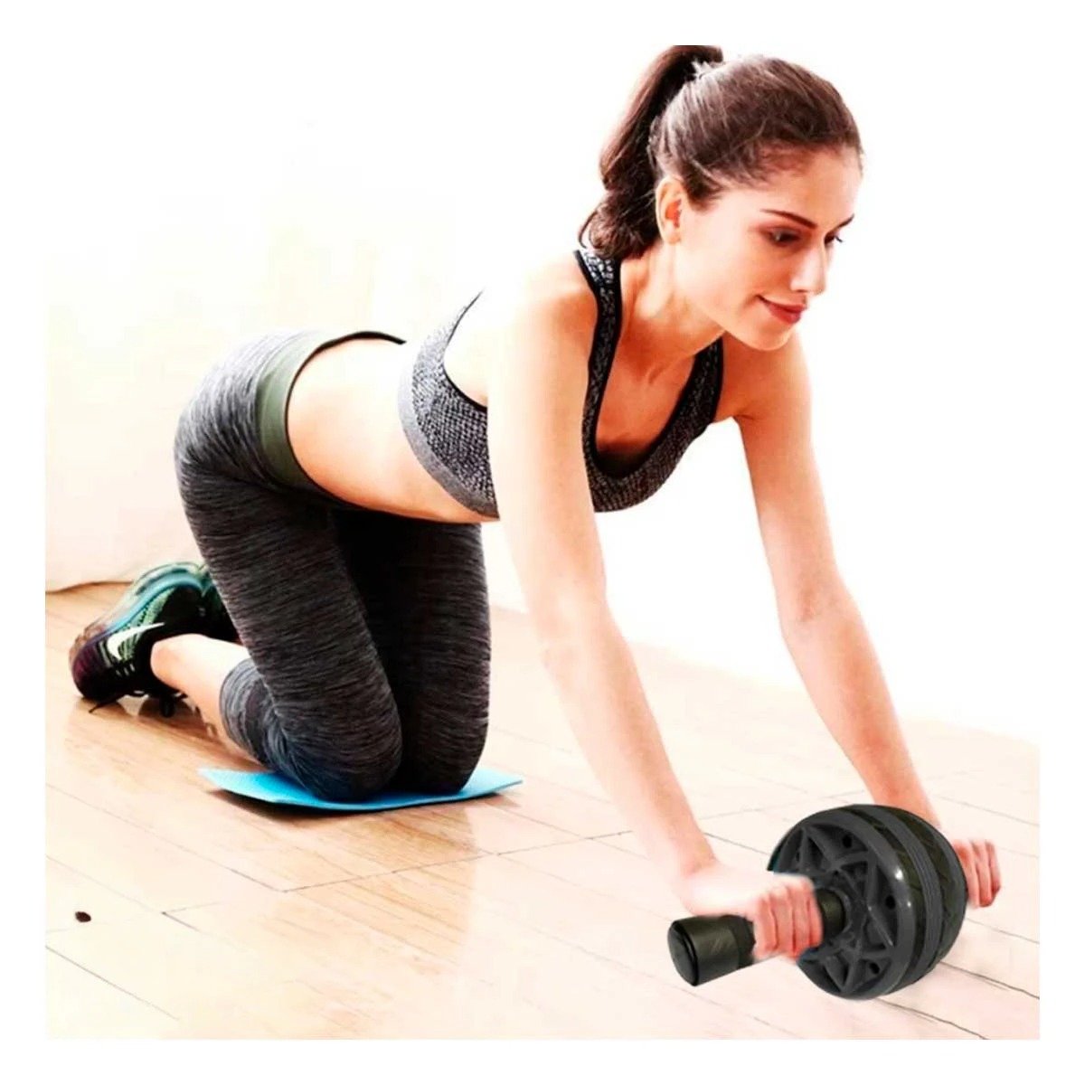 PACK6 RODANTE DE ENTRENAMIENTO PARA ABDOMEN Y BRAZOS NEGRO - 3