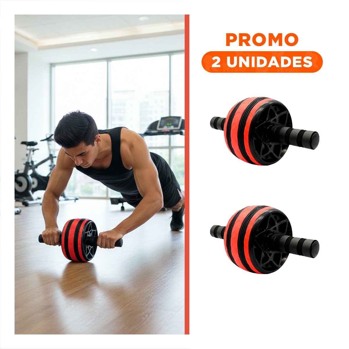 PACK2 ARO PARA RUTINA COMPLETA DE CORE, ABDOMEN Y BRAZOS ROJO - 1