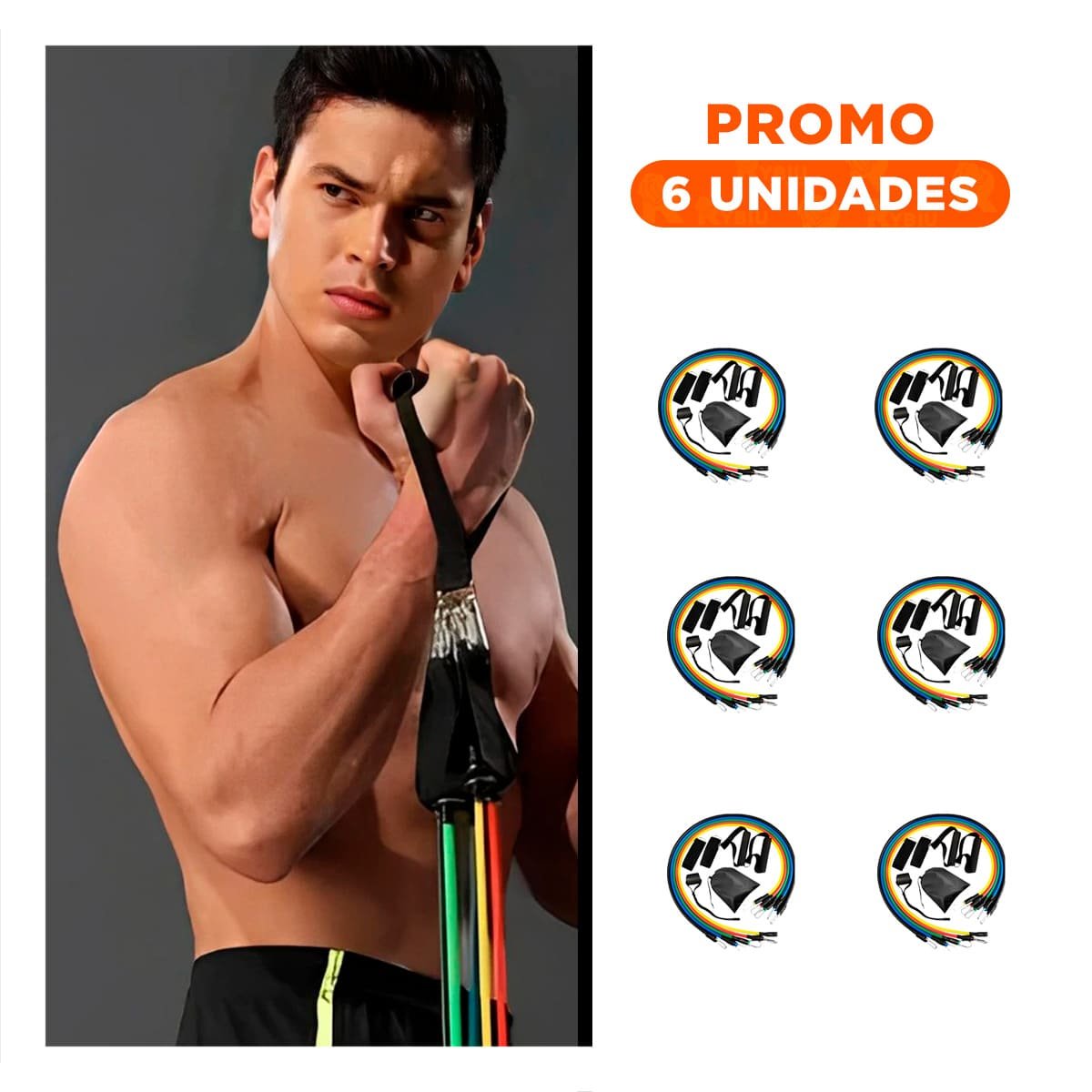 PACK6 TIRAS QUE MEJORAN FUERZA FLEXIBILIDAD Y COORDINACION YOGA - 1