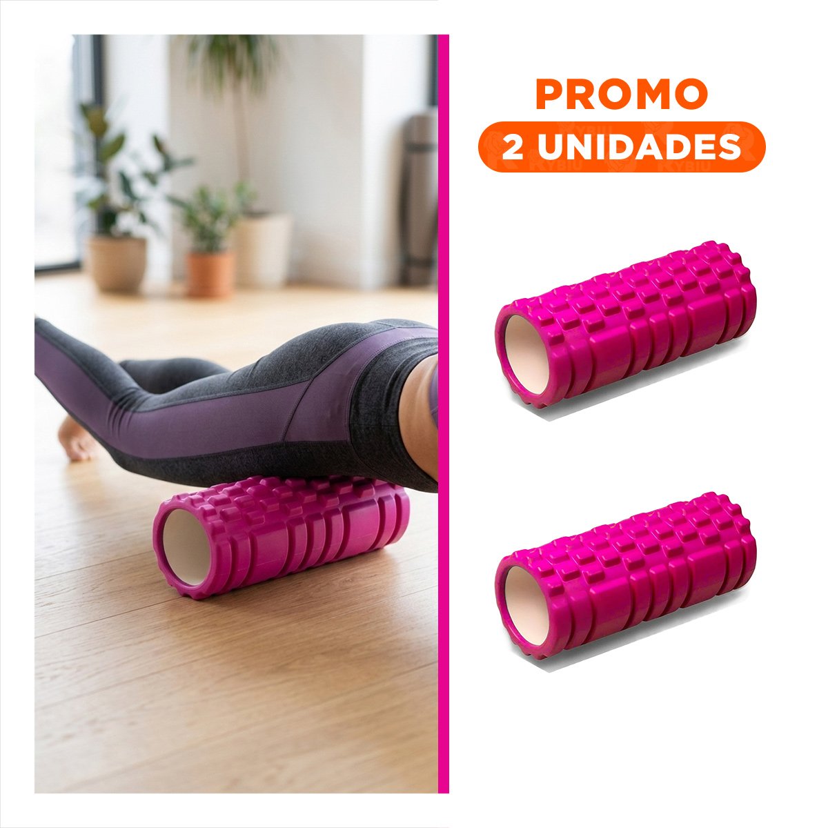 PACK2 ENTRENADOR MUSCULAR PARA TONIFICACION Y EJERCICIOS 33X15CM FUCSIA - 1