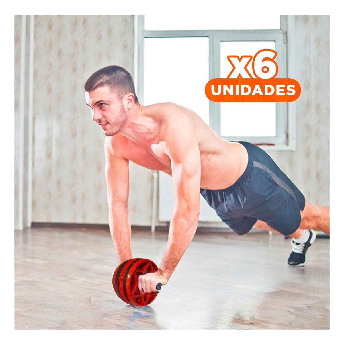 PACK6 ANILLO RODANTE PARA FORTALECER MUSCULOS Y MEJORAR POSTURA ROJO Y+REGALO STICKER - 1
