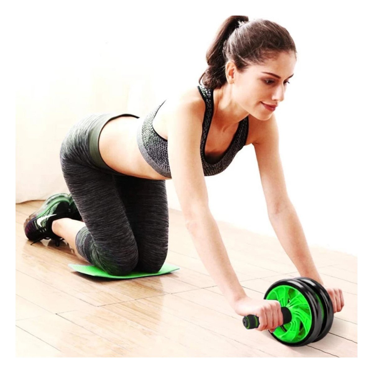 PACK2 ARO ABDOMINAL DOBLE CON TAPETE PROTECTOR PARA RUTINAS CELESTE - 5