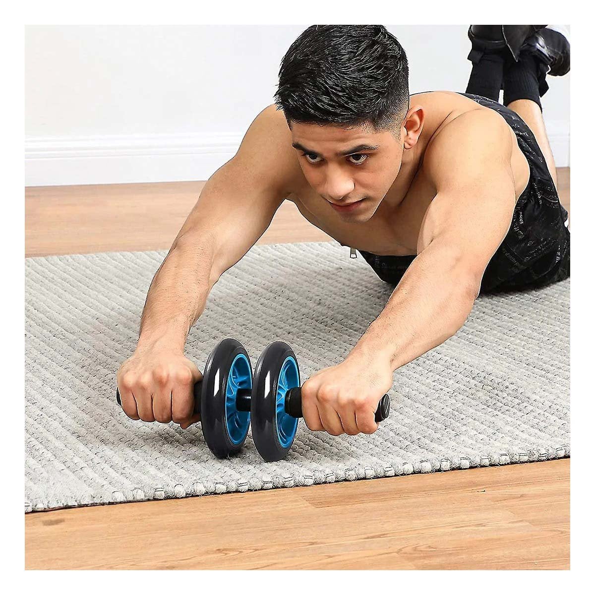 PACK2 ACCESORIO DE ENTRENAMIENTO PARA ABDOMEN EN CASA CELESTE Y+REGALO STICKER - 3
