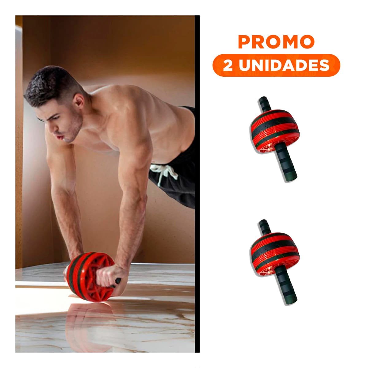 PACK2 RUEDIN PARA TONIFICAR ABDOMEN Y CORE MIENTRAS MEJORA MOVILIDAD ROJO - 1