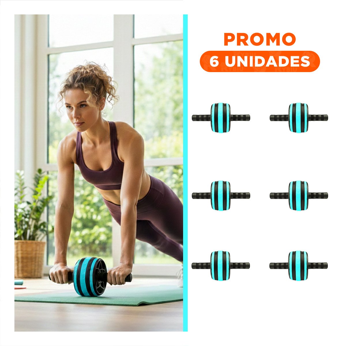 PACK6 TAMBOR QUE MEJORA EQUILIBRIO Y FLEXIBILIDAD PARA EJERCICIOS DIARIOS CELESTE - 1