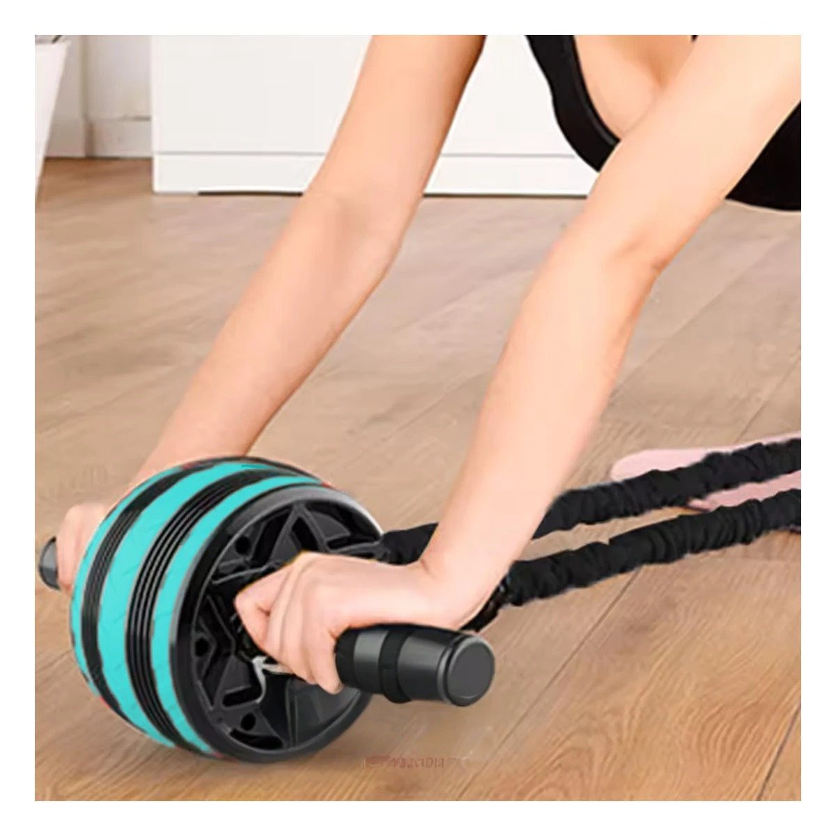 PACK4 TAMBOR PARA ENTRENAMIENTO COMPLETO DE CORE Y ABDOMEN CELESTE Y+REGALO STICKER - 5