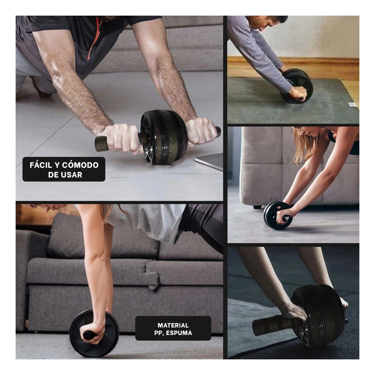 PACK6 ROTOR CON ASAS SUAVES PARA ENTRENAMIENTO DIARIO Y CORE NEGRO Y+PAPEL REGALO - 3
